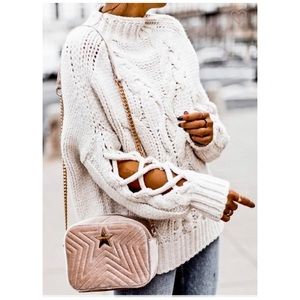 Turtle Neck Cable Knit Sweater